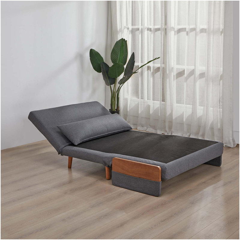 Très grand canapé-lit pliant 3 en 1 - convertible en lit 10 places, dossier réglable à 3 positions, tissu en lin de coton de qualité supérieure, charnières silencieuses, canapé-lit gris peu encombrant pour petit appartement