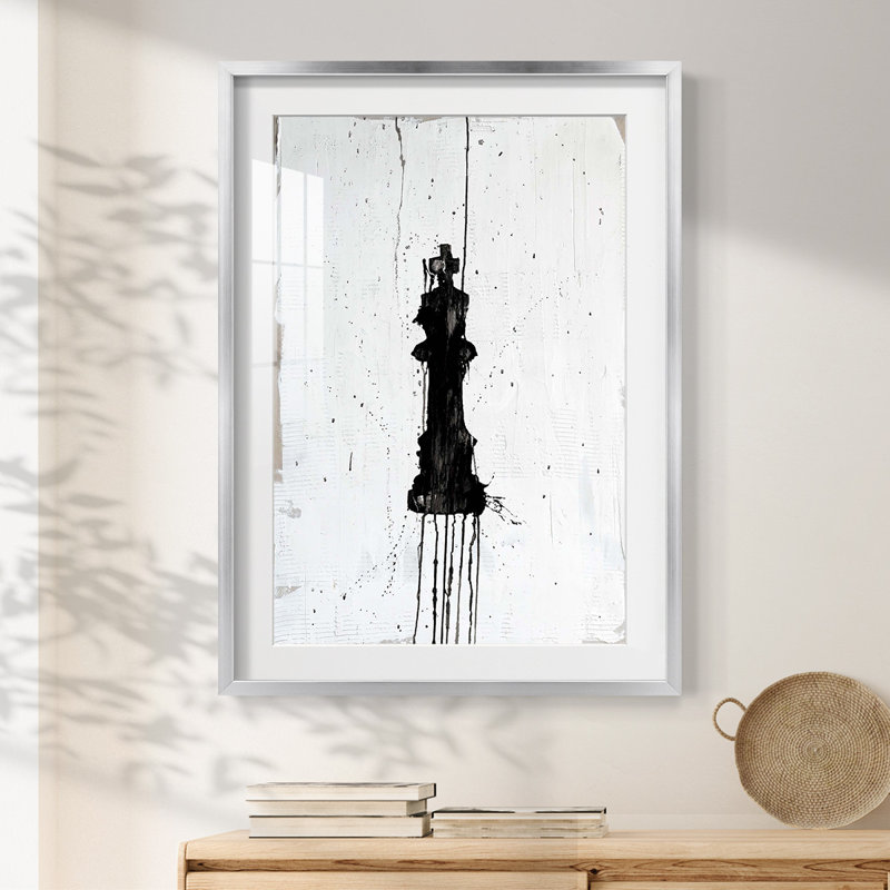 Répétition I - impression encadrée, H 25,5 po x l 17,5 po, Argent argent