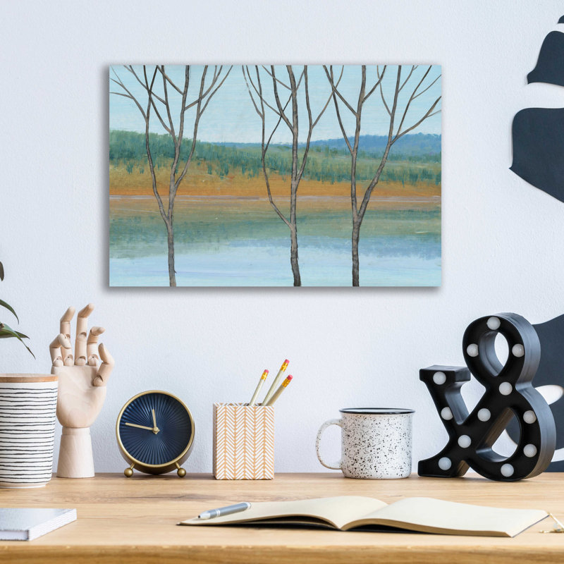 «Entre l'eau III» par Tim O'Toole, art mural en verre acrylique, H 12 po x l 16 po x P 0,13 po