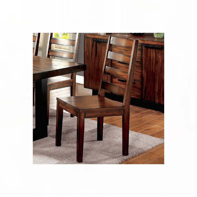 Ensemble de chaises de salle à manger avec dossier échelle, 4 pieds en bois