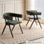 Chaise d'appoint verte à dossier bas (ensemble de 2)