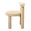 Chaises de salle à manger modernes en sherpa avec dossier incurvé et chaise d'appoint sans accoudoirs pour la salle à manger / salon-25841660