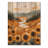 Autumn Sunflowers Field Into The Woods I - Sunflowers Wood Wall Decor - On Natural Pine Wood-1503081353