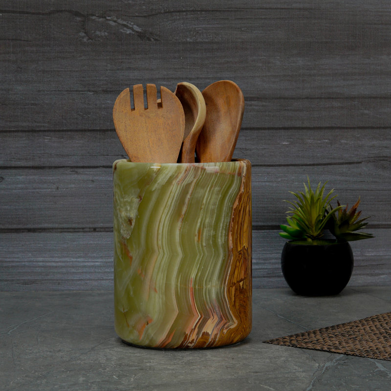 Marble Round Utensil Crock
