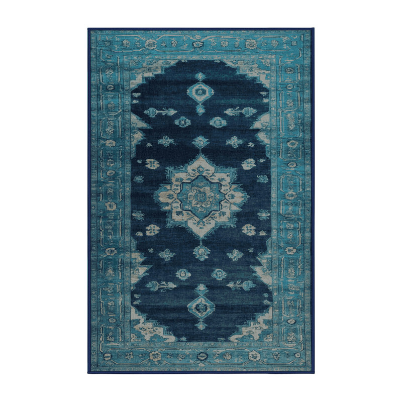 Tapis gris lavable à la machine, Rectangle 7 pi x 10 pi