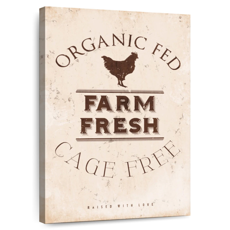 Farm Fresh Chicken Wall Sign, 30" H x 20" W
