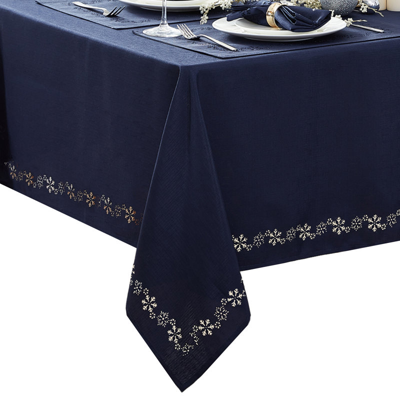 Sulayman Snowflake Laser Cut Tablecloth, 52" Square