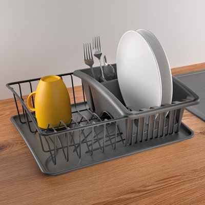 Aquatex Plus Lava Rinsing Basket With Cutlery Collector Black