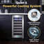 Wine Fridge, 33 Bottle 41°F-72°F Wine Cooler Refrigerator (Silver)