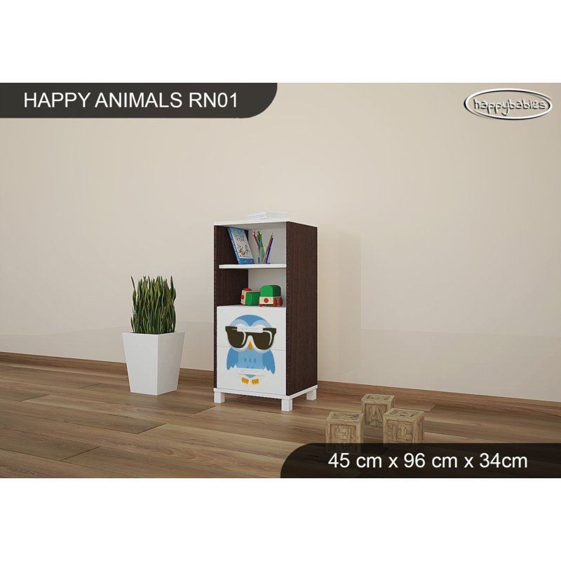 45cm W Animals Kids Cube, Chestnut