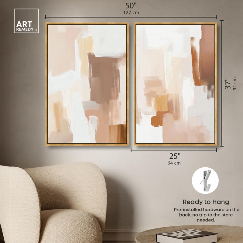 Impression sur toile Modern Modern , Impression dans un cadre flottant sans passe-parto, H 37 po x l 25 po, Doré