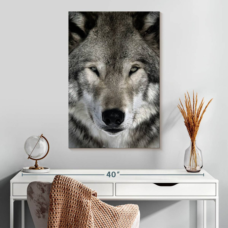 Brampt Gray Wolf Head, 30" H x 20" W