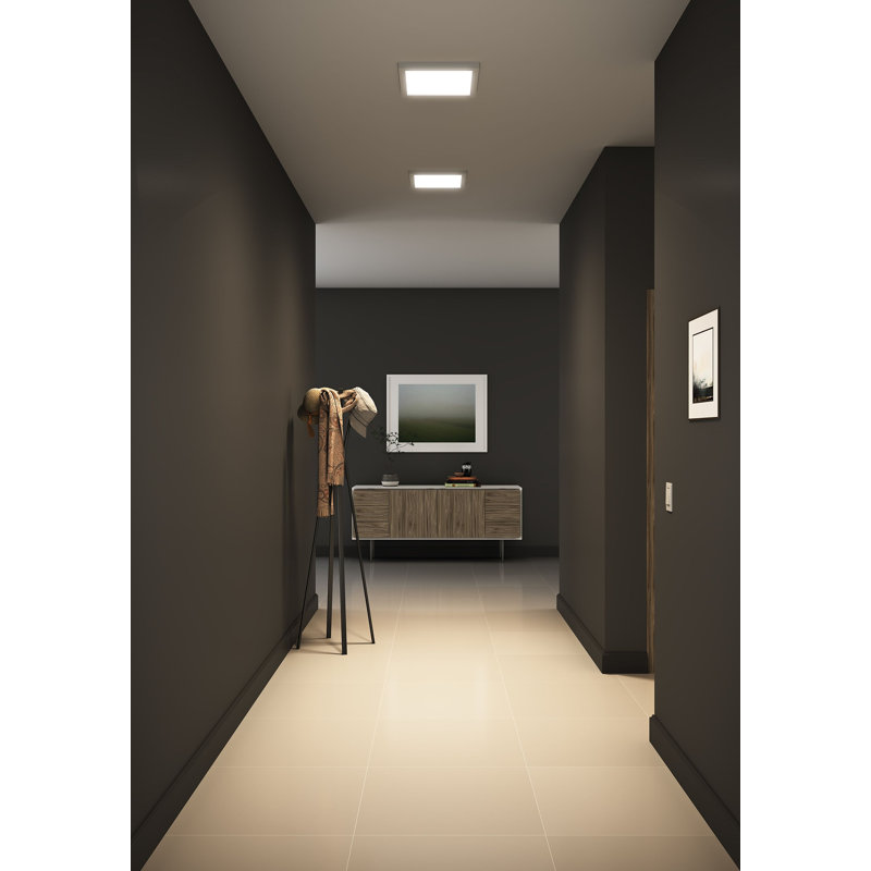 Plafonnier encastré 1 lumière Hayden-Blu, Noir, 6"