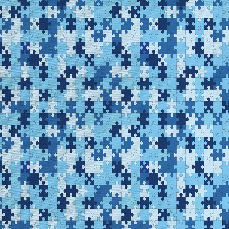 Tissu de puzzle, l 58 po x L 180 po