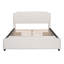Upholstered Platform Bed With Stud Trim Headboard And Footboard And 4 Drawers No Box Spring Needed, Velvet Fabric, Queen Size