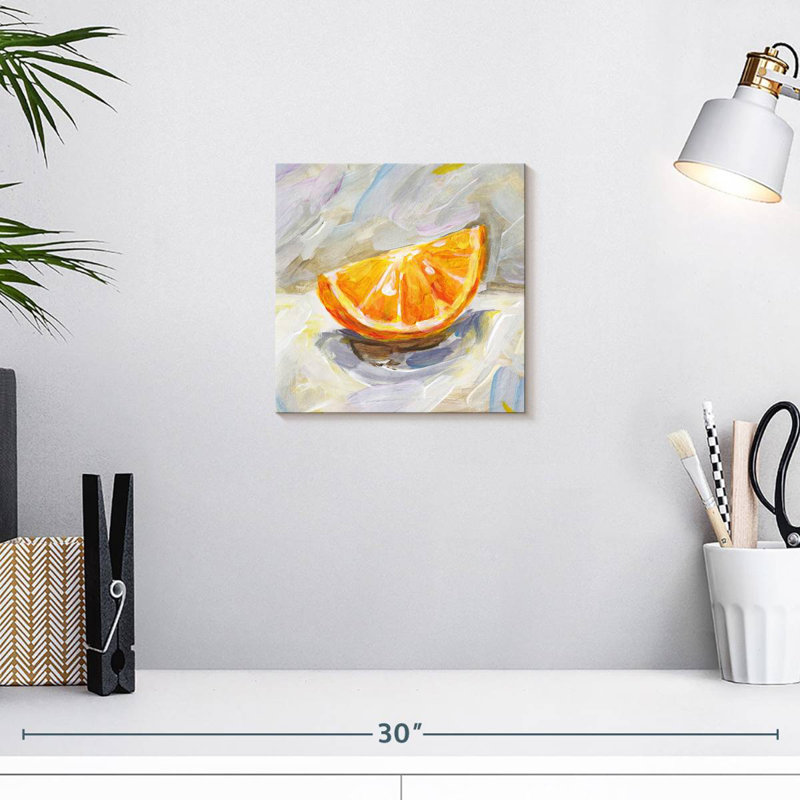 Yarlin abstrait orange, H 10 po x l 10 po