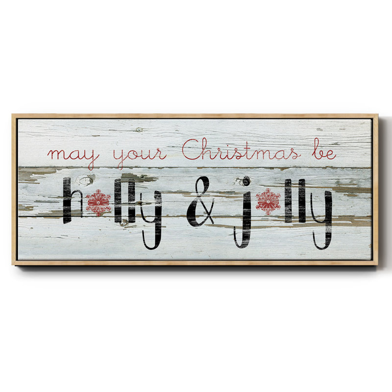 Holly & Jolly - toile encadrée, H 20 po x l 50 po