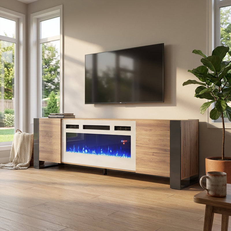Meuble télé Woody, Chêne / gris