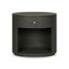 Amelia Oval One Drawer Nightstand-Black Linen-291967577