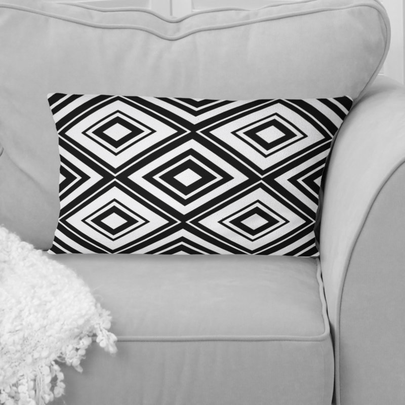Coussin noir Modern Trellis II - Modern