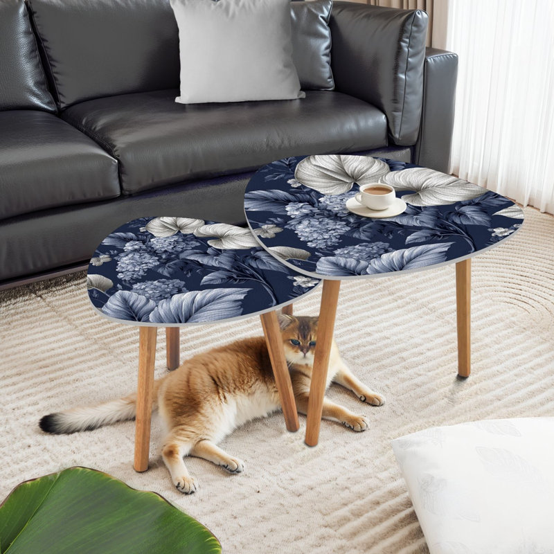 Ensemble de 2 tables basses gigognes Triangle