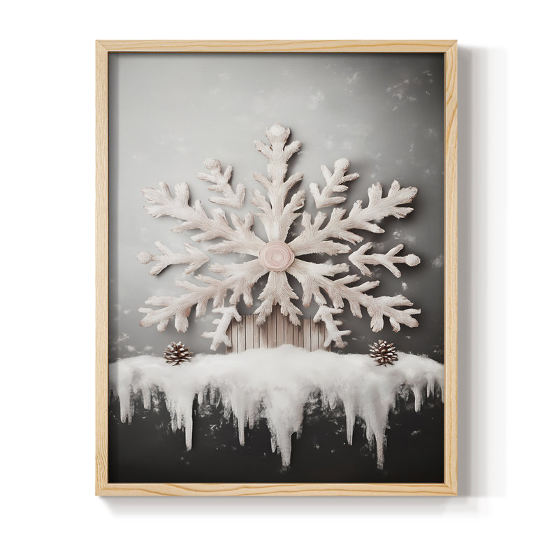 Art des Fêtes de Noël - Série 2 - CECLVII, reproduction encadrée - bois massif, H 30 po x l 24 po, Naturel