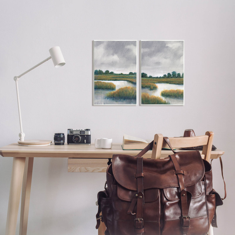 Ensemble de 2 plaques murales Grassy, H 15 po x l 10 po x P 0,5 po