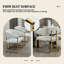 Ensemble de chaises de salle à manger modernes et recouvertes de 22 po avec cadre en métal et chenille (blanc)-2054026283-1957746008