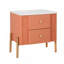 Table de chevet moderne avec 2 tiroirs de rangement, conception cannelée et poignées en métal doré, idéale pour les chambres à coucher et les salons, facile à assembler-208361122