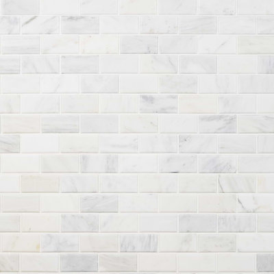 Asian Statuary Beveled 2X4 Marble Tile