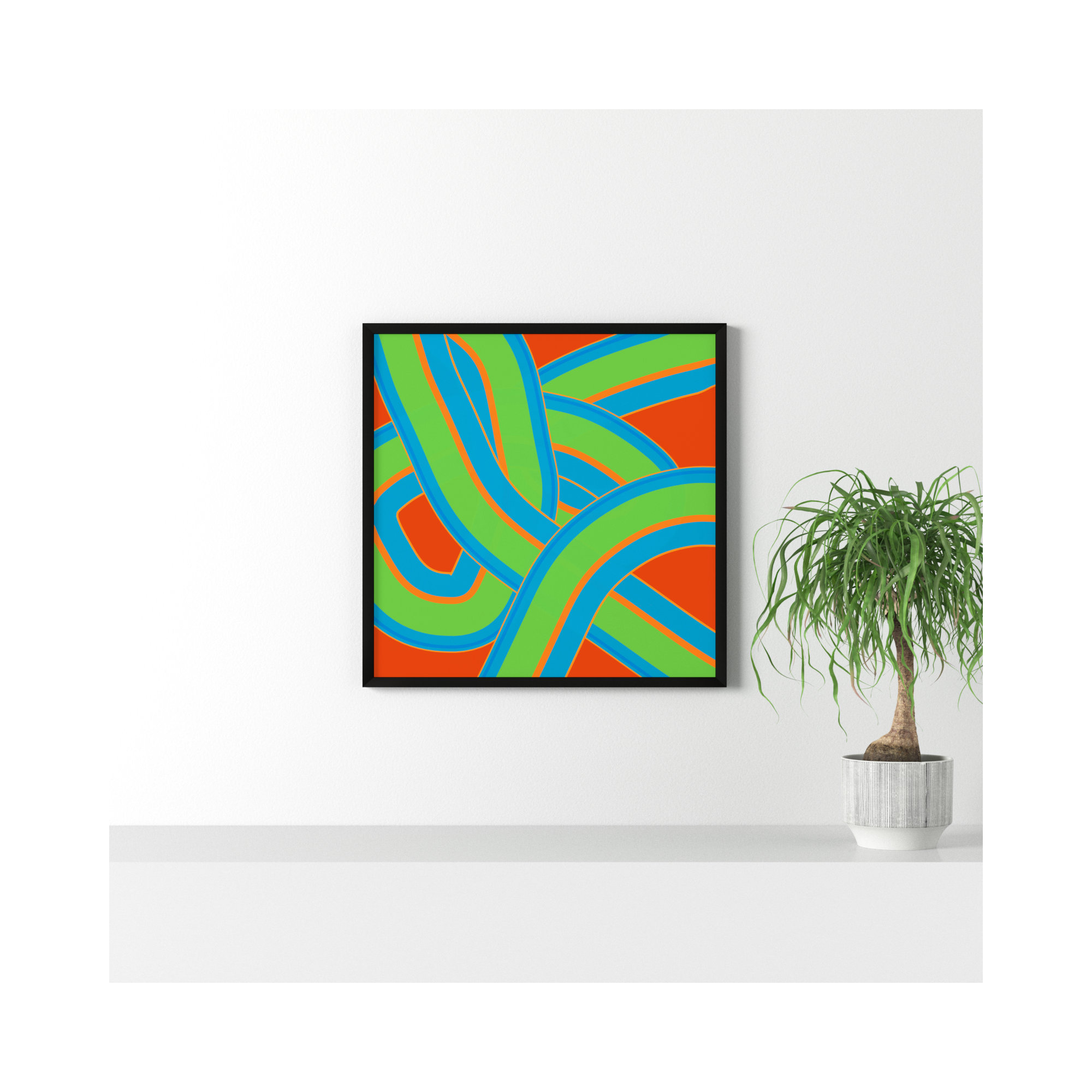 Twisted Love by Jacques Pilon, Black, 30" H x 30" W x 1.25" D