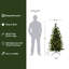 Sapin de Noël artificiel vert de 1,37 m avec 9 fonctions d'éclairage colorées