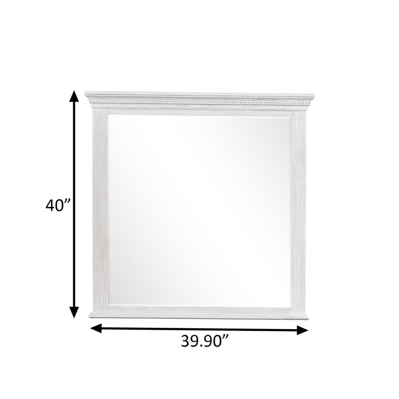 39.9"W Transitional Mirror, Weathered Gray