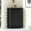 Armoire de rangement en coin noire avec plateau réglable-1352398767