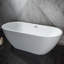 55" Acrylic Freestanding Soaking Bathtub With Chrome Overflow & Drain, Cupc Certified