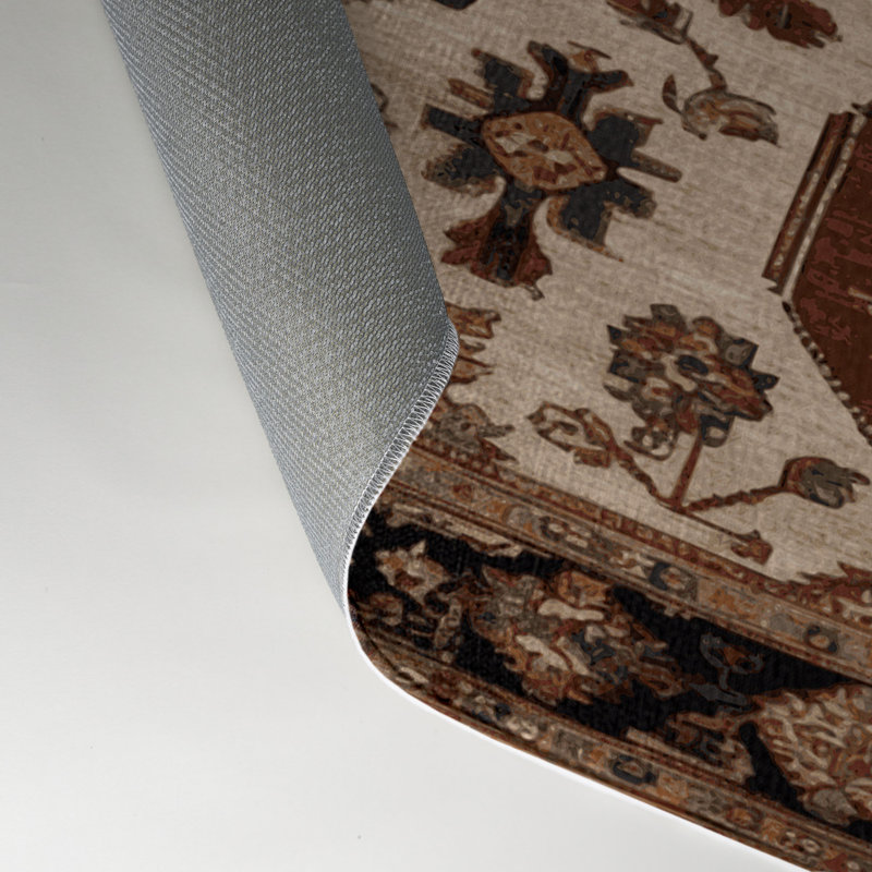 Tapis turc intérieur et extérieur brun, Rectangulaire 3 pi x 5 pi