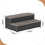 Tabouret de rangement antidérapant à 2 marches - Escalier multi-usages avec compartiment intégré-123310943
