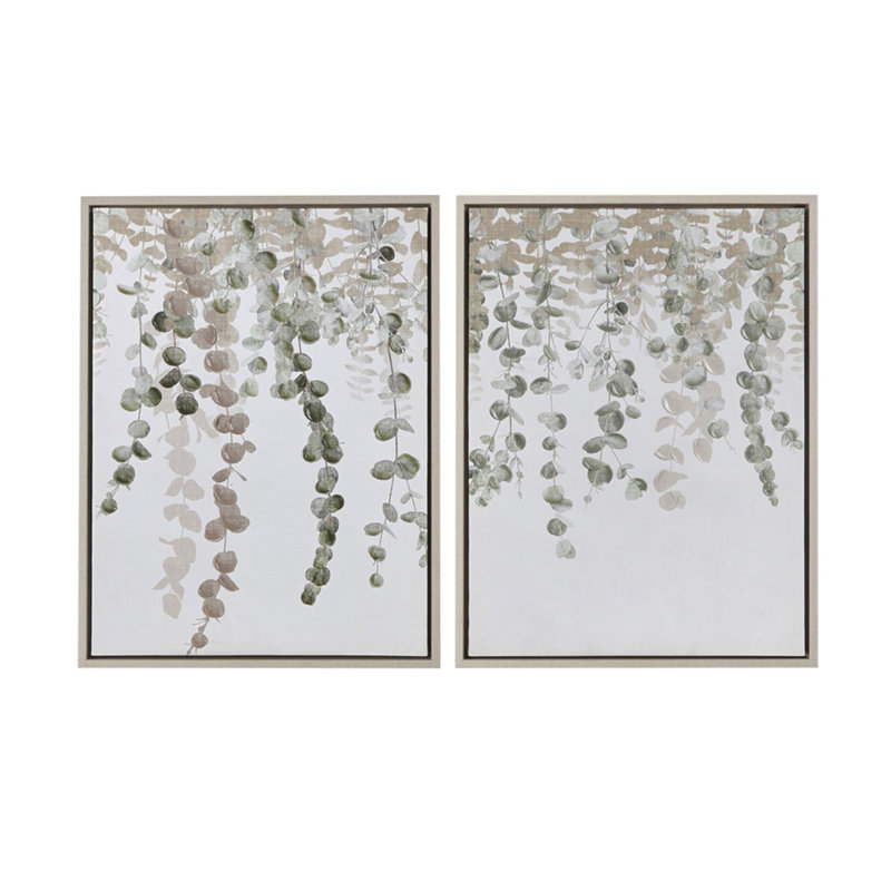Eucalyptus 2-Piece Framed Canvas Wall Decor Set