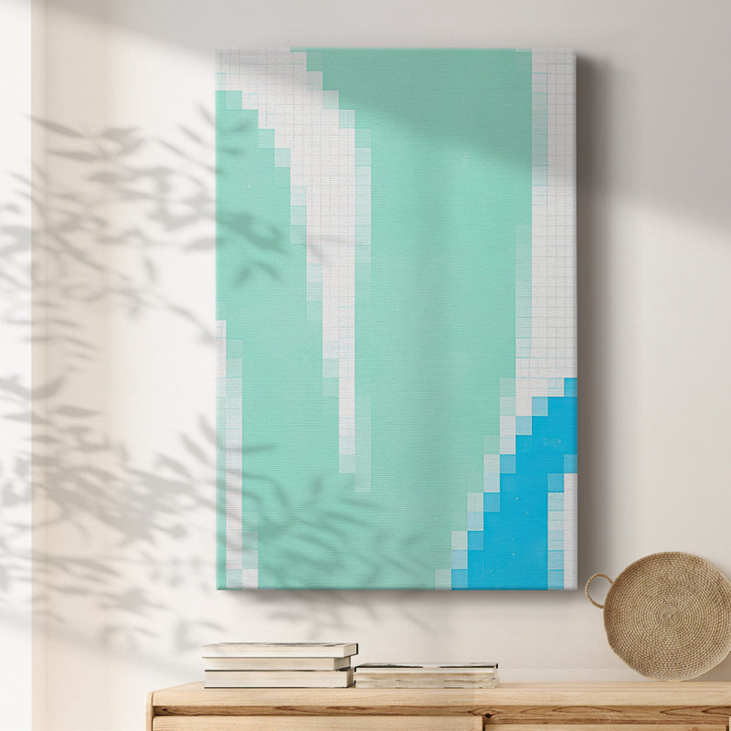 Pixel Leaves V, reproduction d'art sur toile, H 60 po x l 40 po