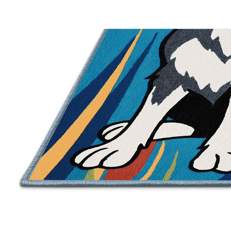 Tapis lavable Koolie Dogs, Rectangulaire 8 pi x 12 pi