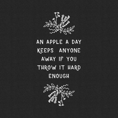 «An Apple a Day», art textuel