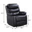 Fauteuil inclinable électrique noir avec accoudoirs coussinés-1371130143