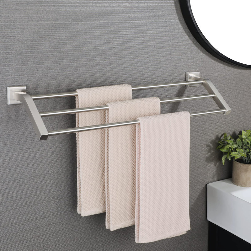 Barre à serviettes murale 24,72 po, Nickel brossé