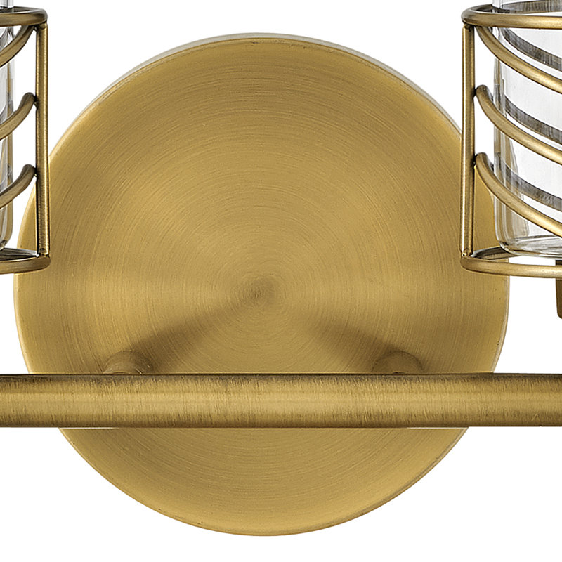 Della Four-Light Chevron Bath Vanity, Lacquered Brass