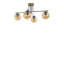 Lustre élégant en métal avec capuchon en verre, finition dorée et noire, 27,6 po x 27,6 po | Douille E27, 40 W maximum | Hauteur: 15,7 pouces | Éclairage élégant pour le salon, la salle à manger et les vestibules, indice de protection IP20-1806105588-1806105590