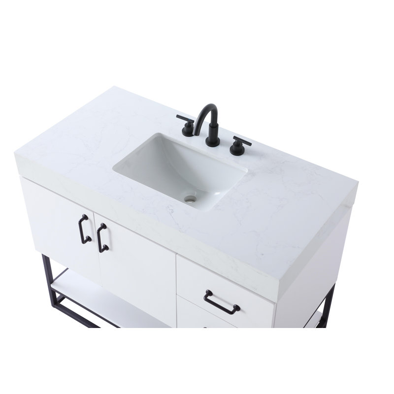 Meuble-lavabo simple 42 po, Blanc