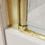 Porte de douche pivotante H 72 po de 1/4 po Verre transparent en or brossé, installation réversible pour les aménagements de salle de bain, conception personnalisable Splash-Proof, fonction