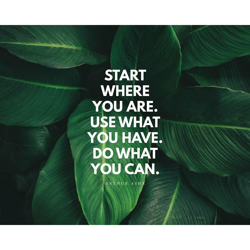 Art sur toile tendue Trinx ArtsyQuotes, titré: Arthur Ashe, H 36 po x l 44 po