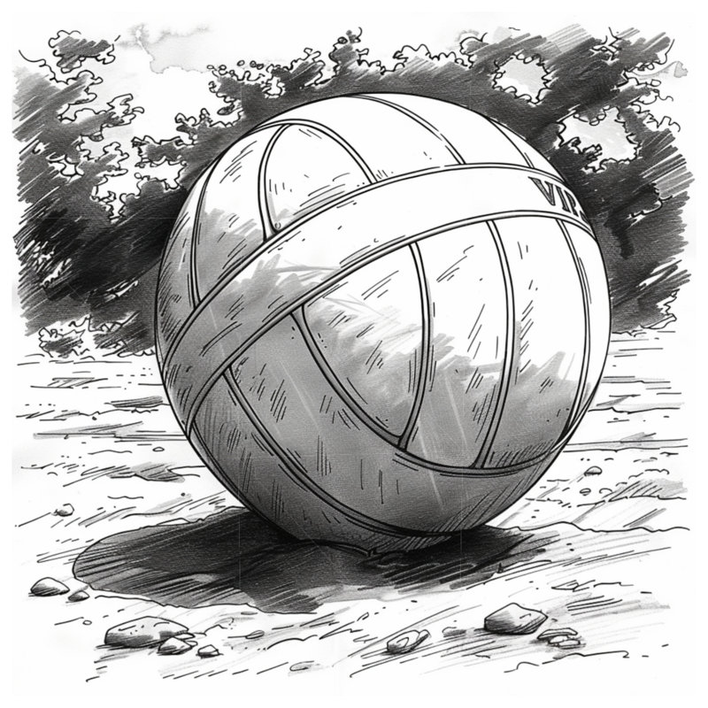 Coussin Volleyball, 18 po x 18 po
