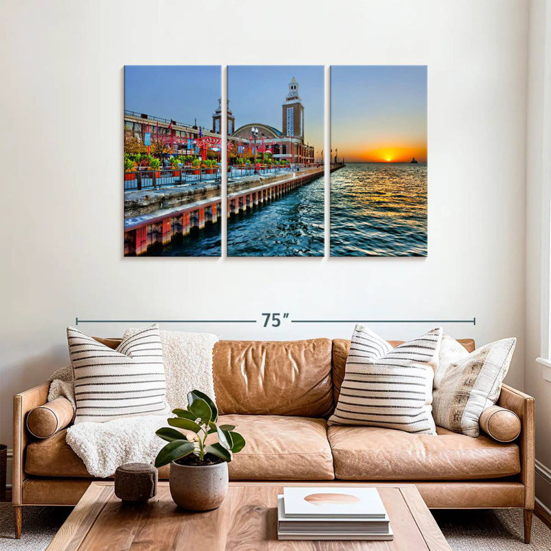 Nicci Sunrise At Navy Pier, 36" H x 57" W